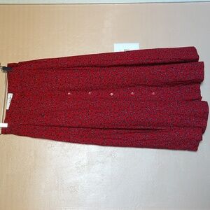Norton Macnaughton red Floral maxi Skirt size 6